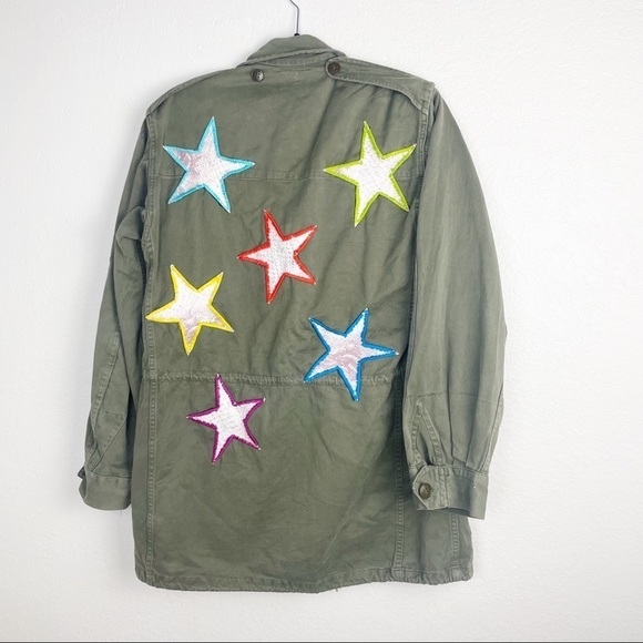 Romi Basha Star Embroidered Vintage Military Jacket - Picture 2 of 10